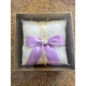 Beverly Clark Collection Lavender and Ivory Wedding Ring Pillow